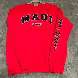 Maui Hawaii Crewneck Sweatshirt - Red